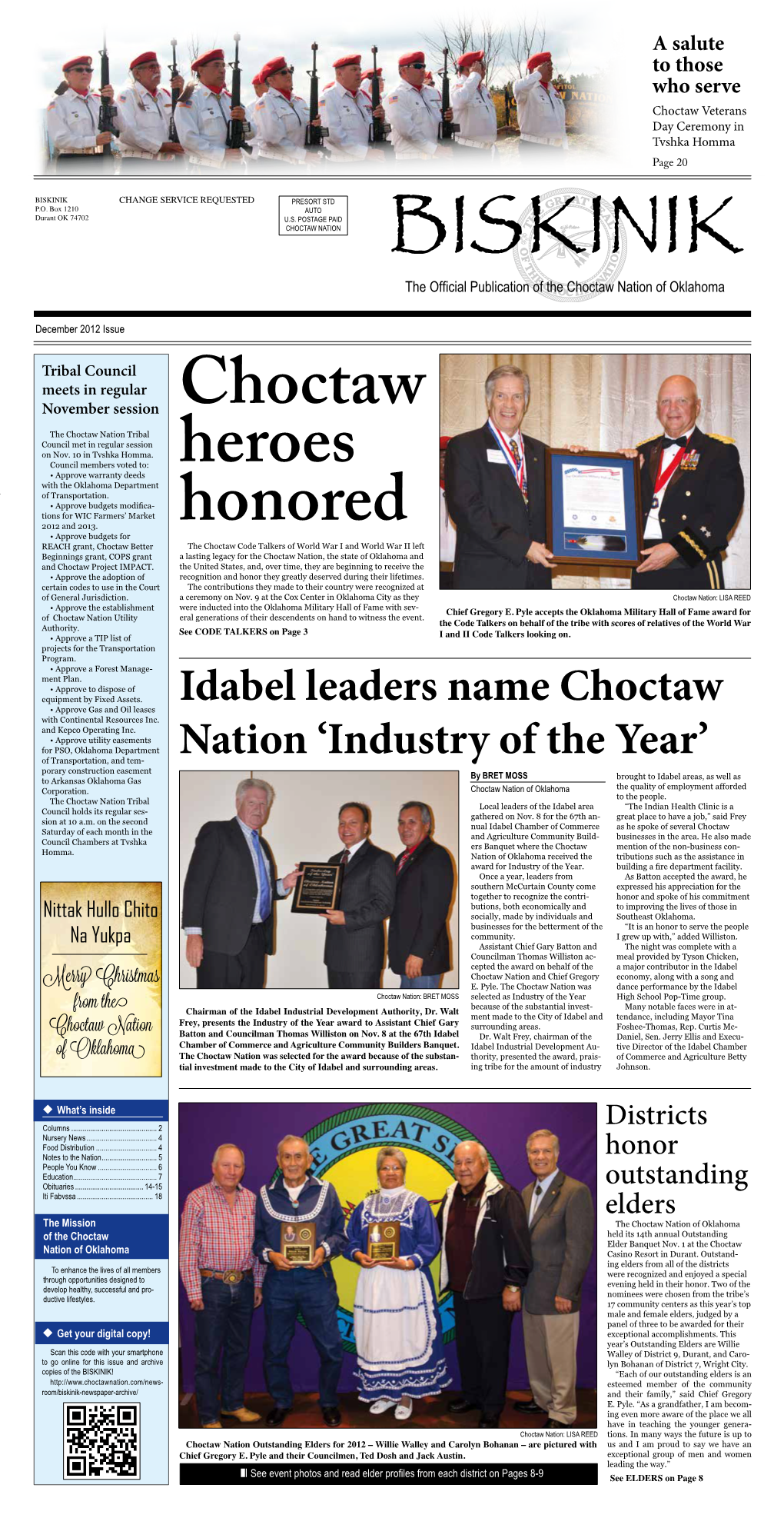 Idabel Leaders Name Choctaw Nation 'Industry of the Year'