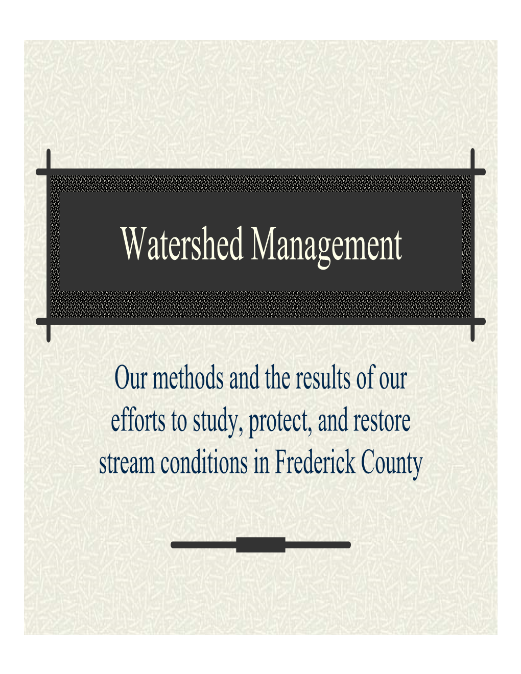 Watershed Management