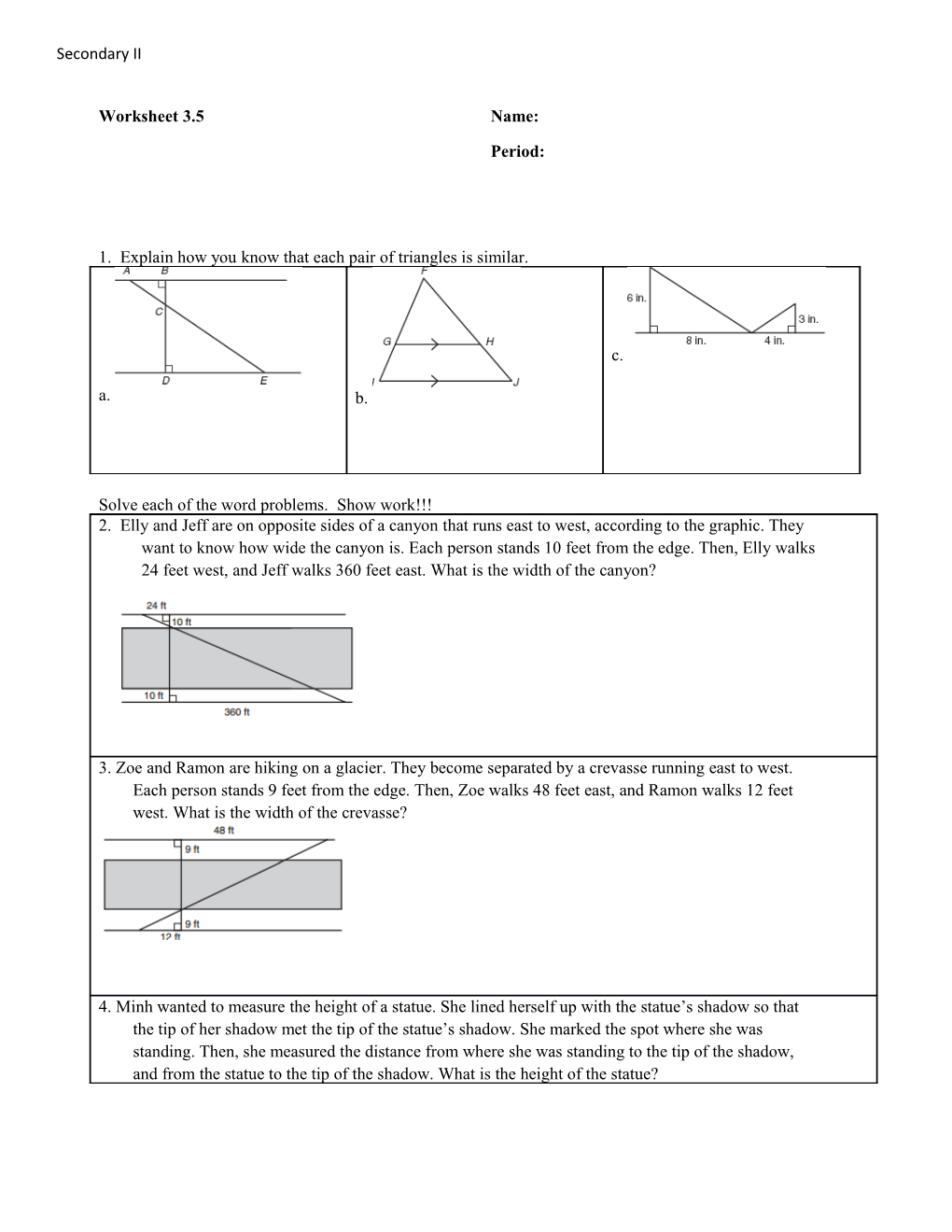 Worksheet 3.5 Name