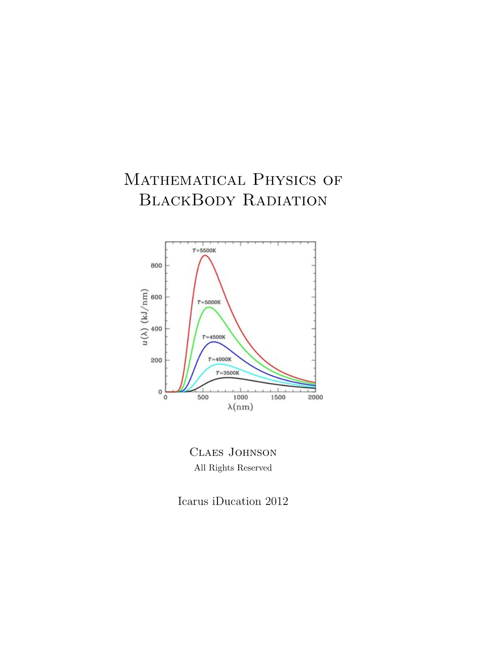 Mathematical Physics of Blackbody Radiation