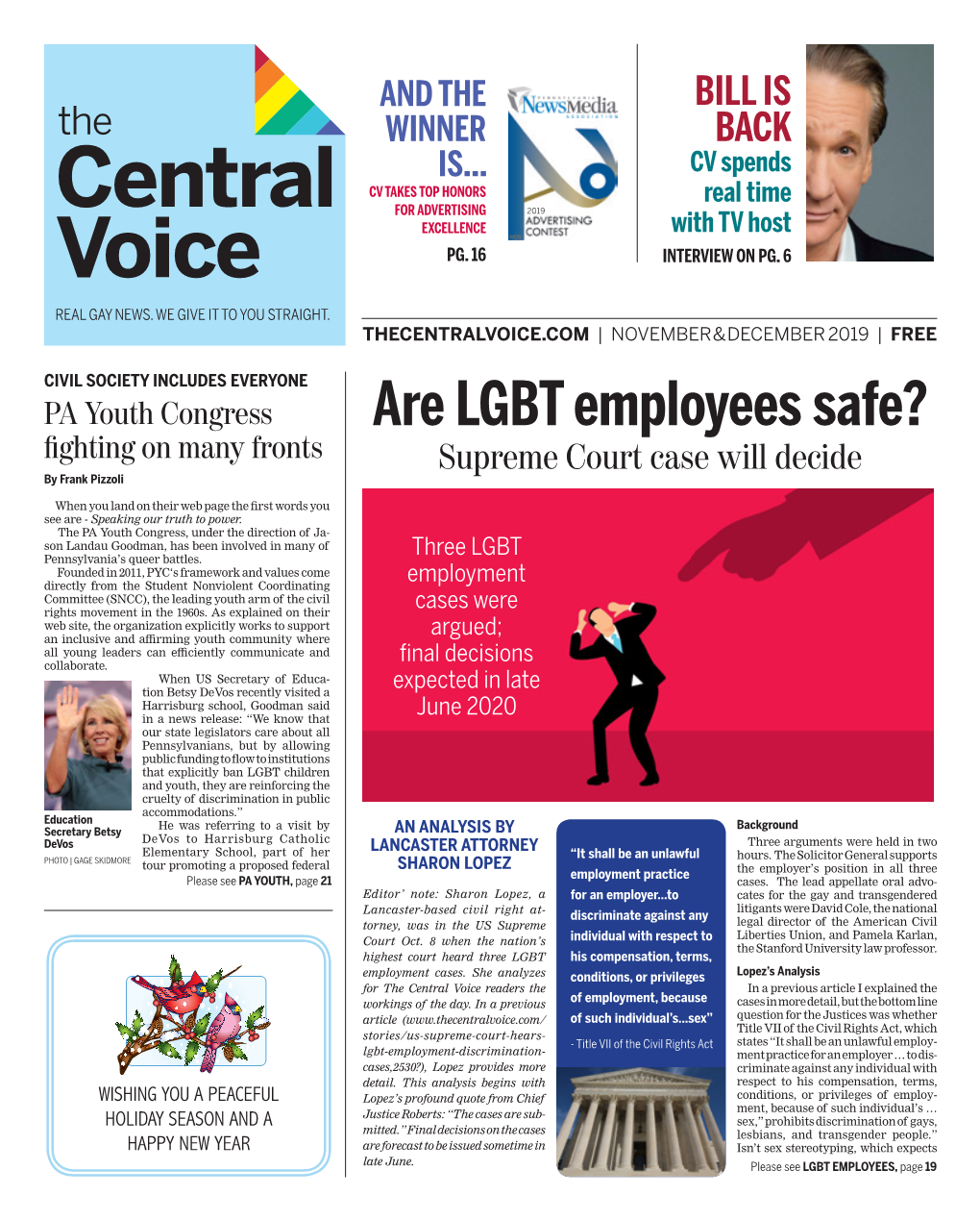 Are LGBT Employees Safe? Fighting on Many Fronts Supreme Court Case Will Decide by Frank Pizzoli