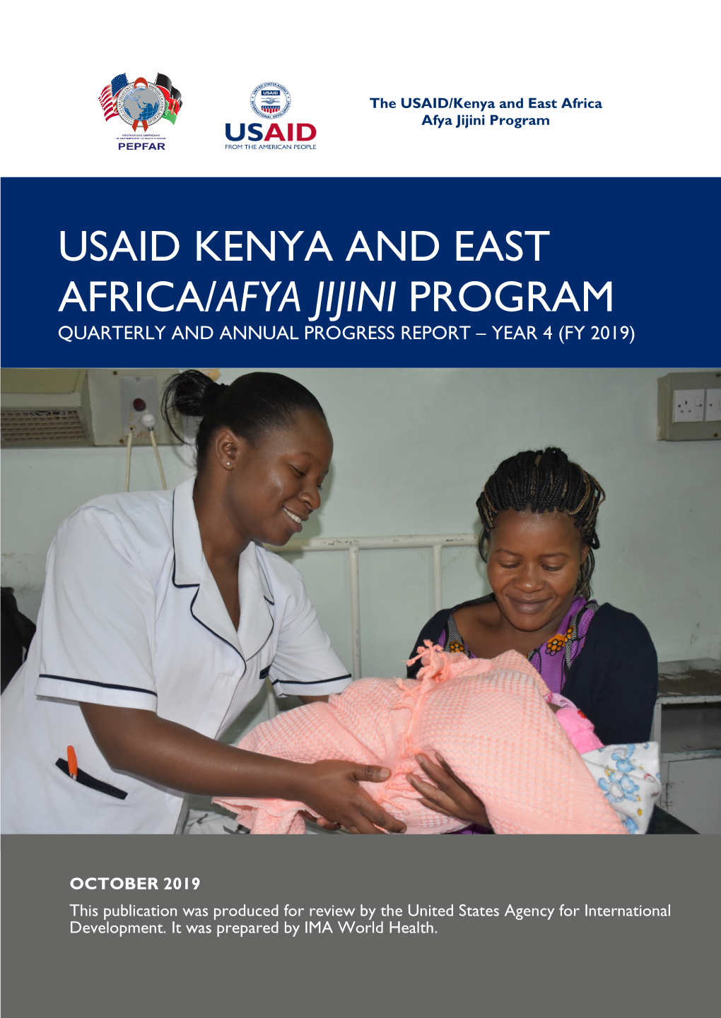 Usaid Kenya and East Africa/Afya Jijini Program Quarterly and Annual Progress Report – Year 4 (Fy 2019)