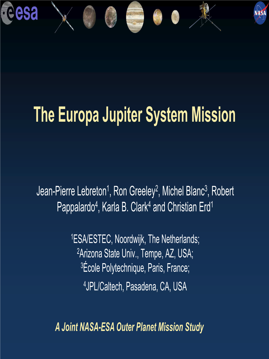 The Europa Jupiter System Mission