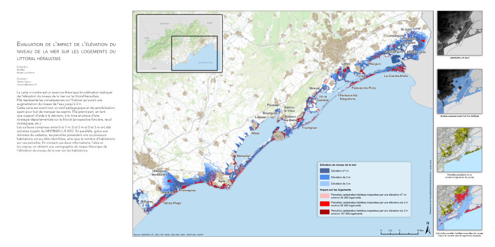 Evaluation De L'impact De L'élévation Du Niveau De La Mer Sur Les Logements Du Littoral Héraultais