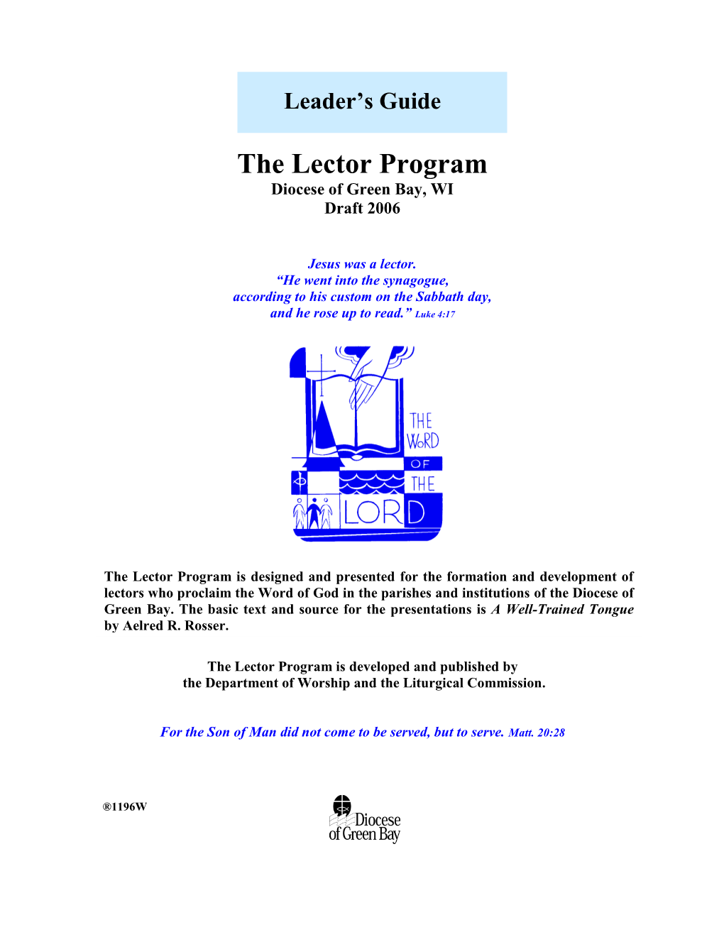 The Lector Program | Leader's Guide