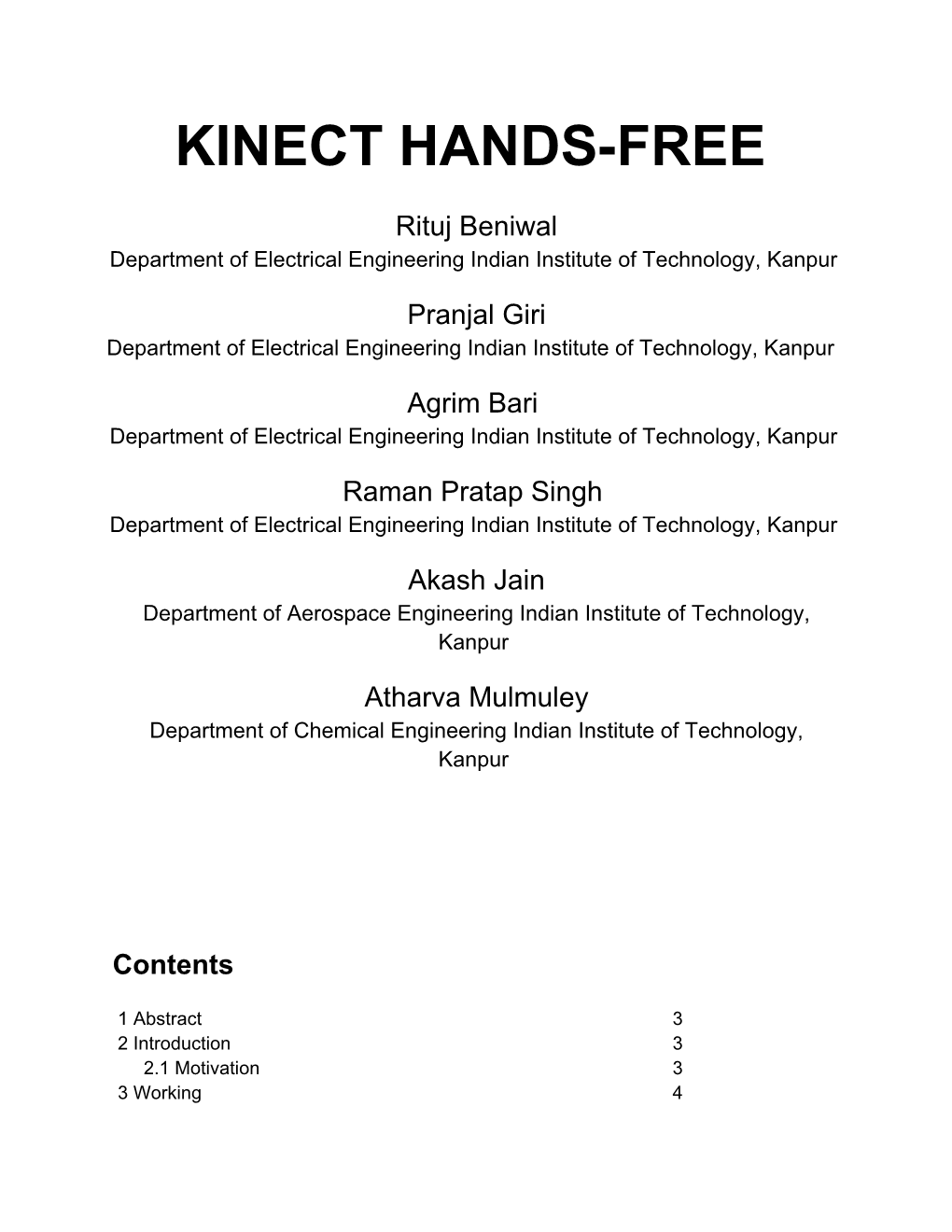 Kinect Hands-Free