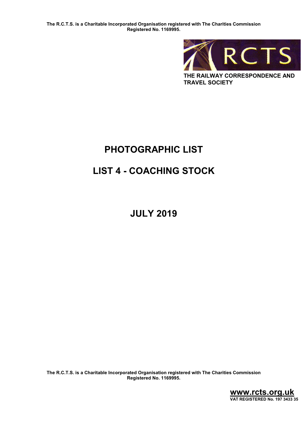 Coaching Stock July 2019