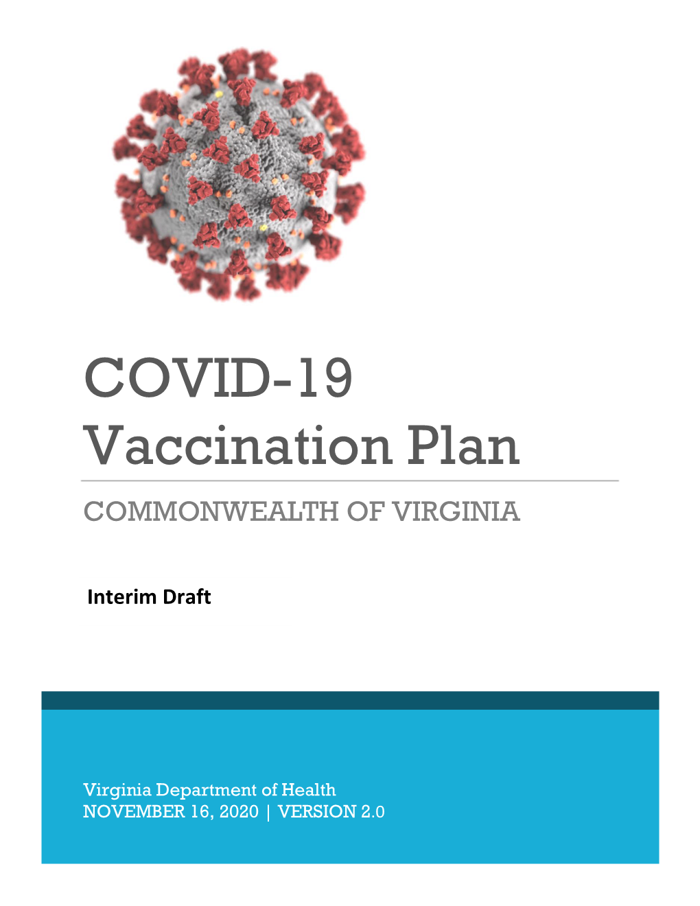 COVID-19 Vaccination Plan COMMONWEALTH of VIRGINIA