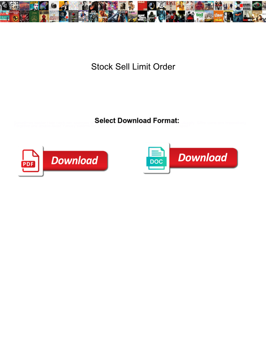 Stock Sell Limit Order