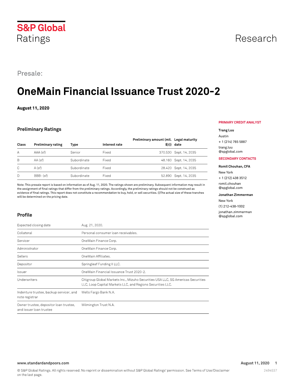 Onemain Financial Issuance Trust 2020-2