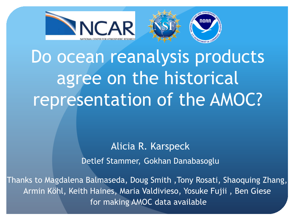 AMOC Variability in Ocean Reanalysis Products?