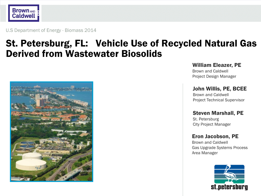 Vehicle Use of Recycled Natural Gas Derived from Wastewater Biosolids