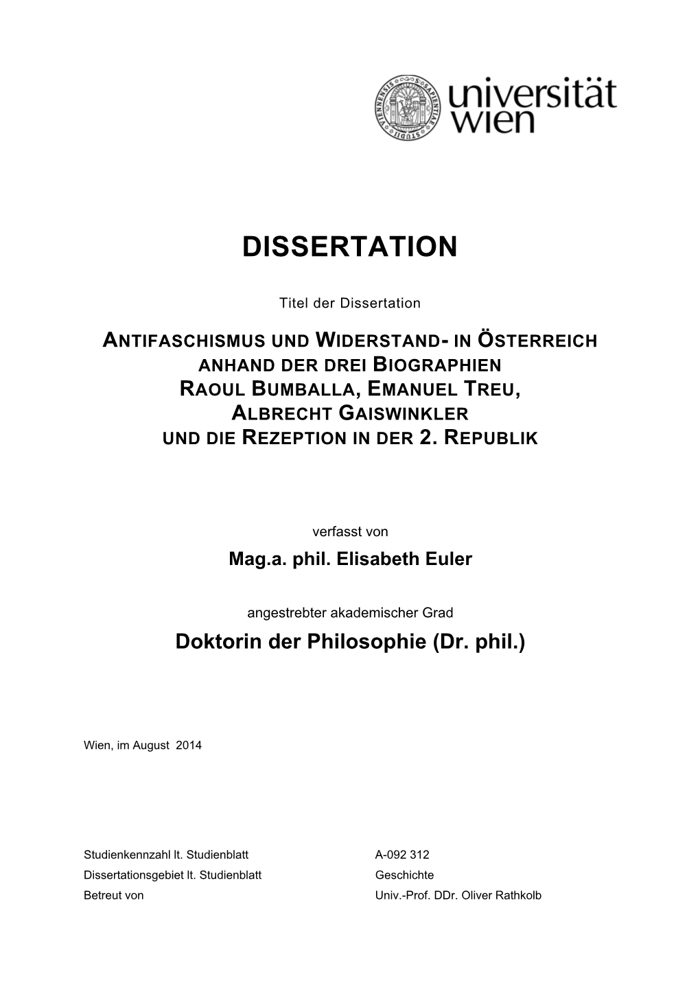 Dissertation