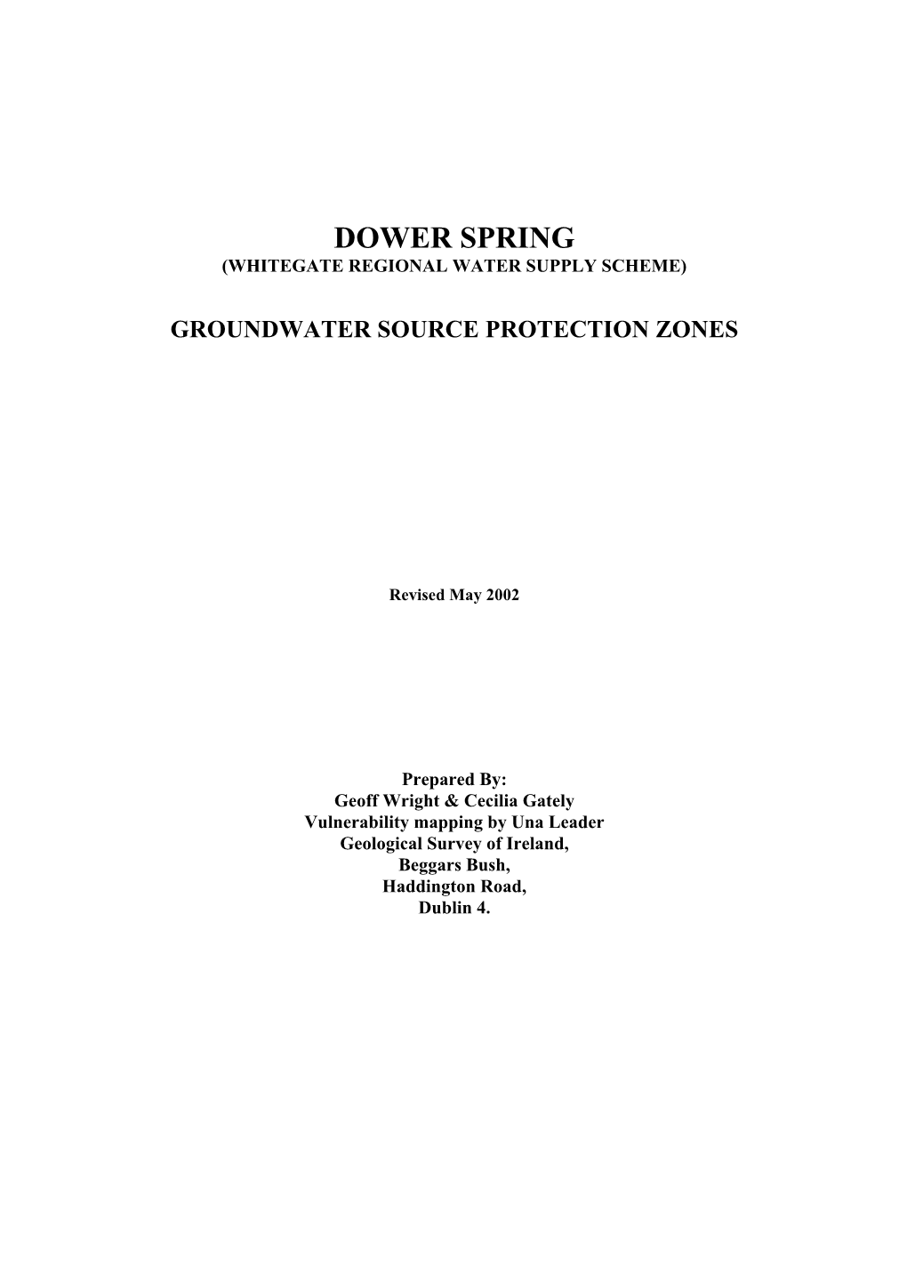 Dower Spring (Whitegate Regional Water Supply Scheme)