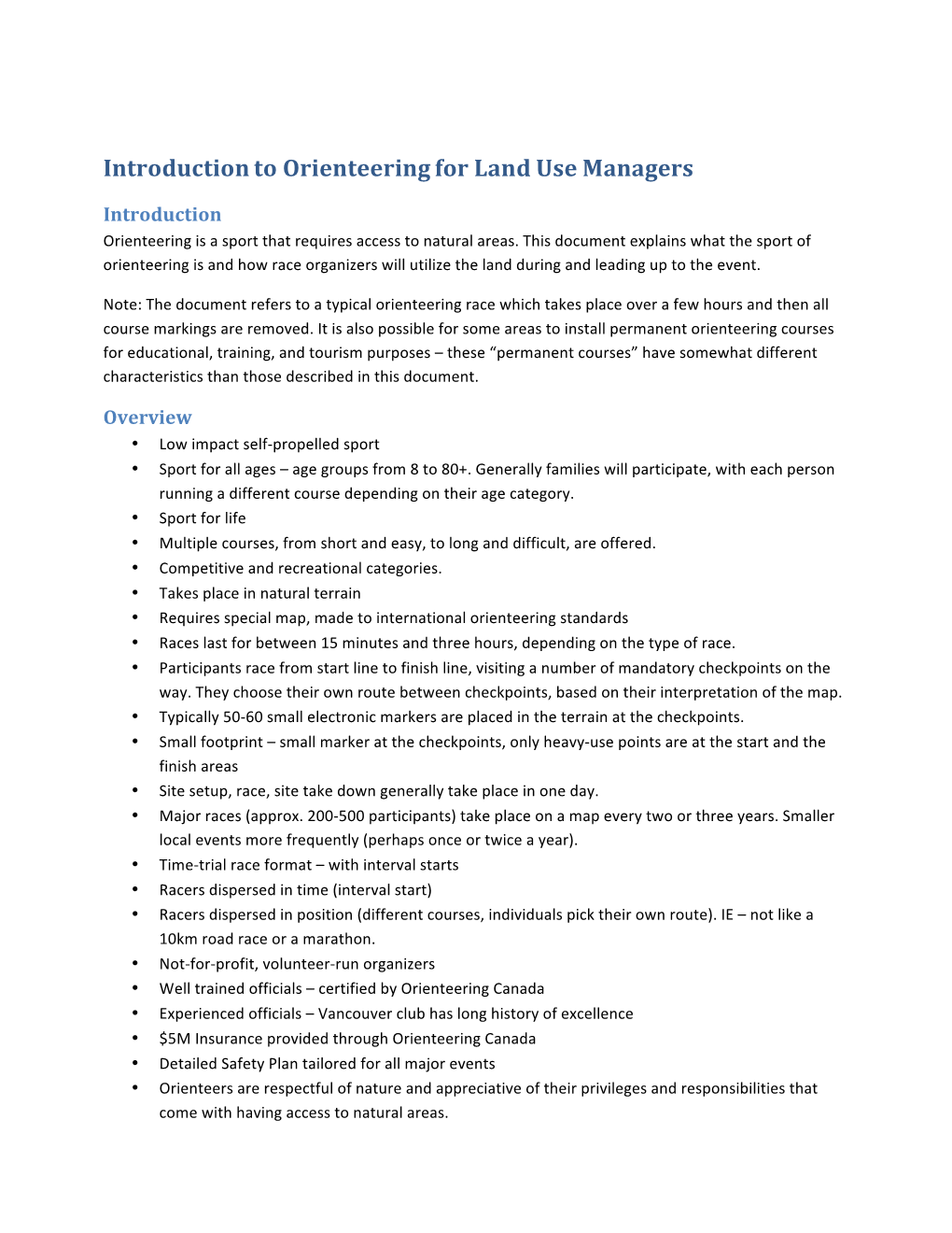 Introduction to Orienteering for Land Managers