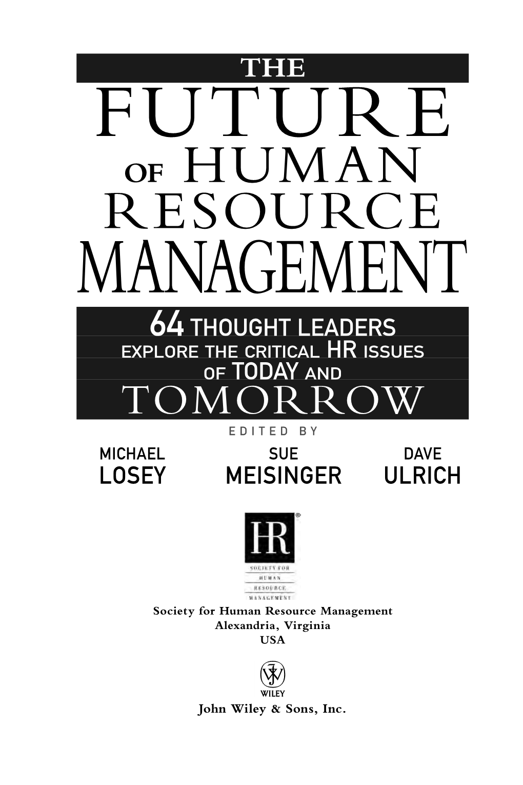 PERSONNEL MANAGEMENT the Future of Human Resource Management.PDF