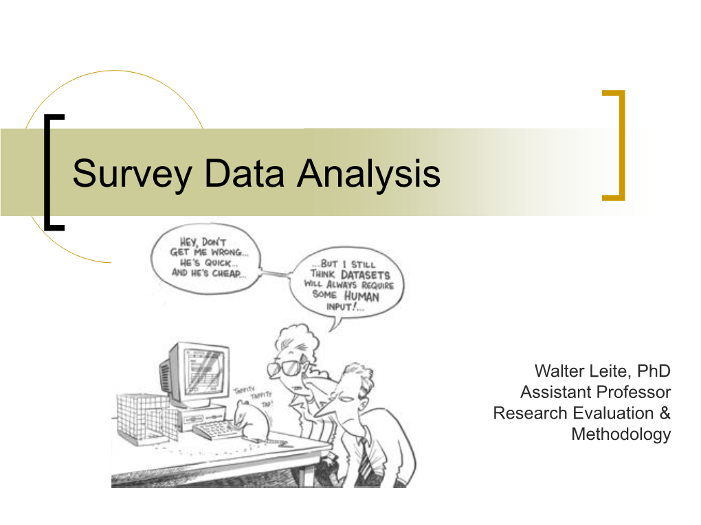 Survey Data Analysis