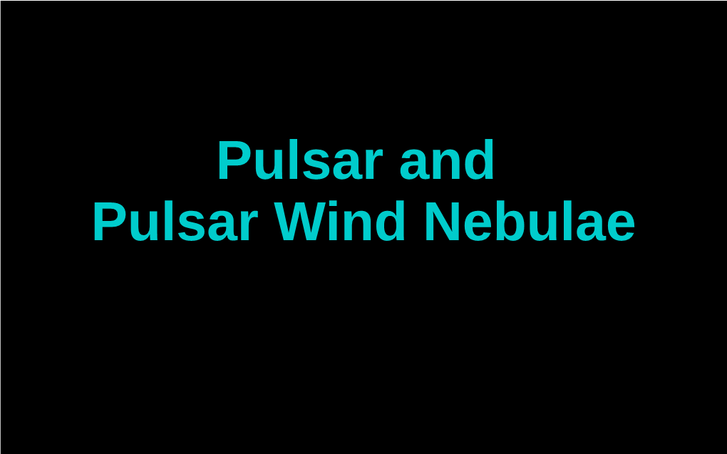 Pulsar and Pulsar Wind Nebulae