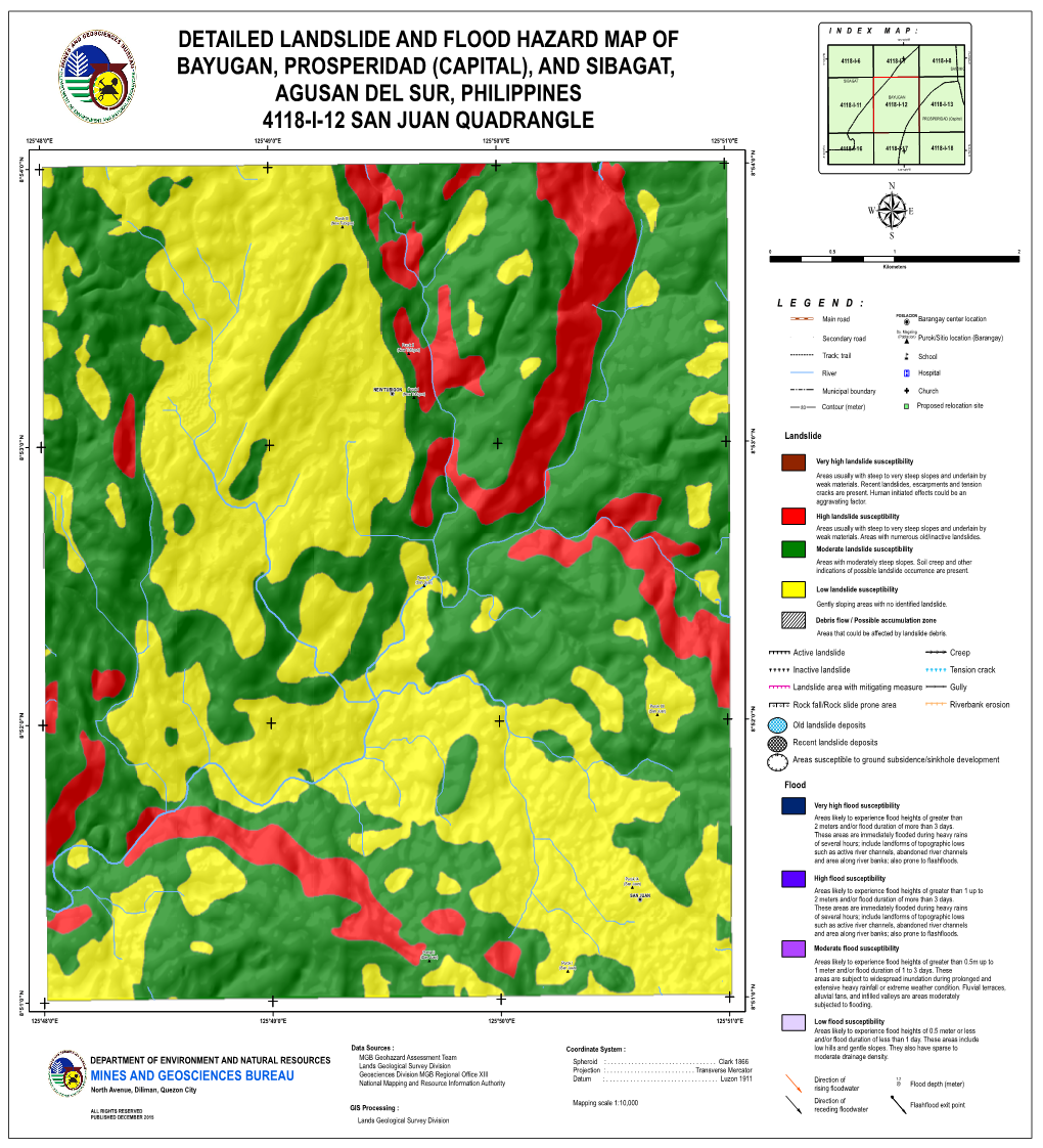 And Sibagat, Agusan Del Sur, Philippines 4118-I-12 Sa