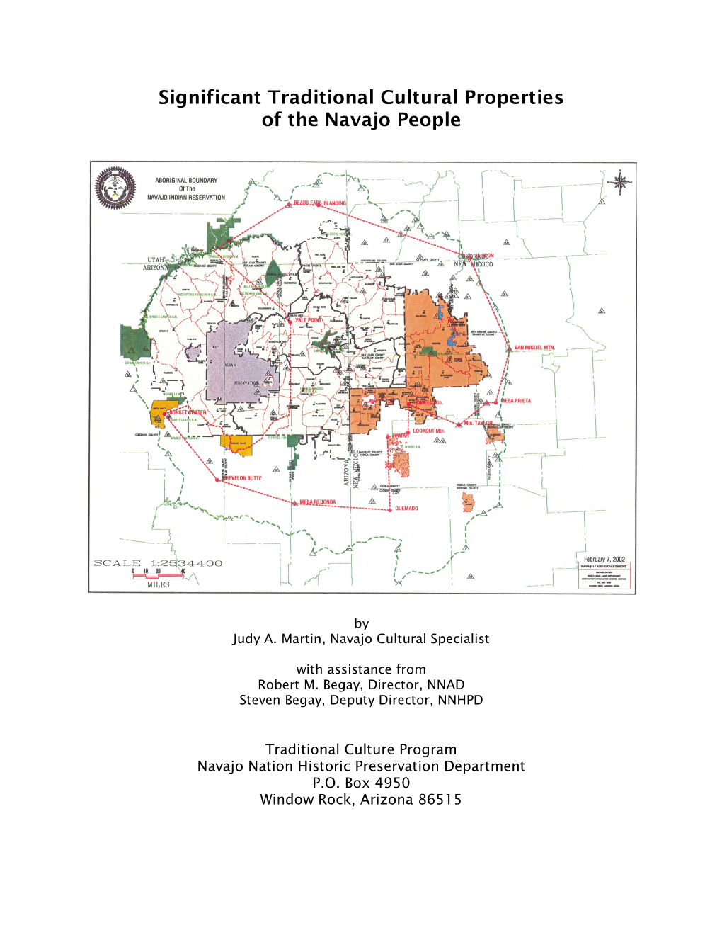 Significant Traditional Cultural Properties of the Navajo People