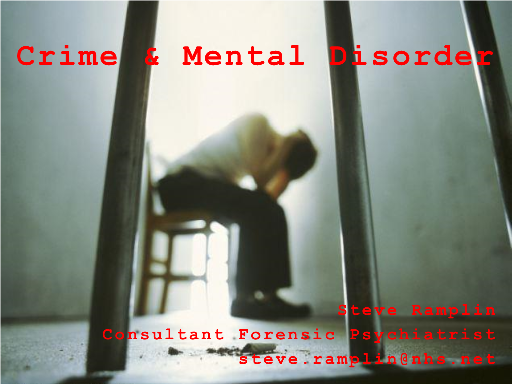 Crime & Mental Disorder