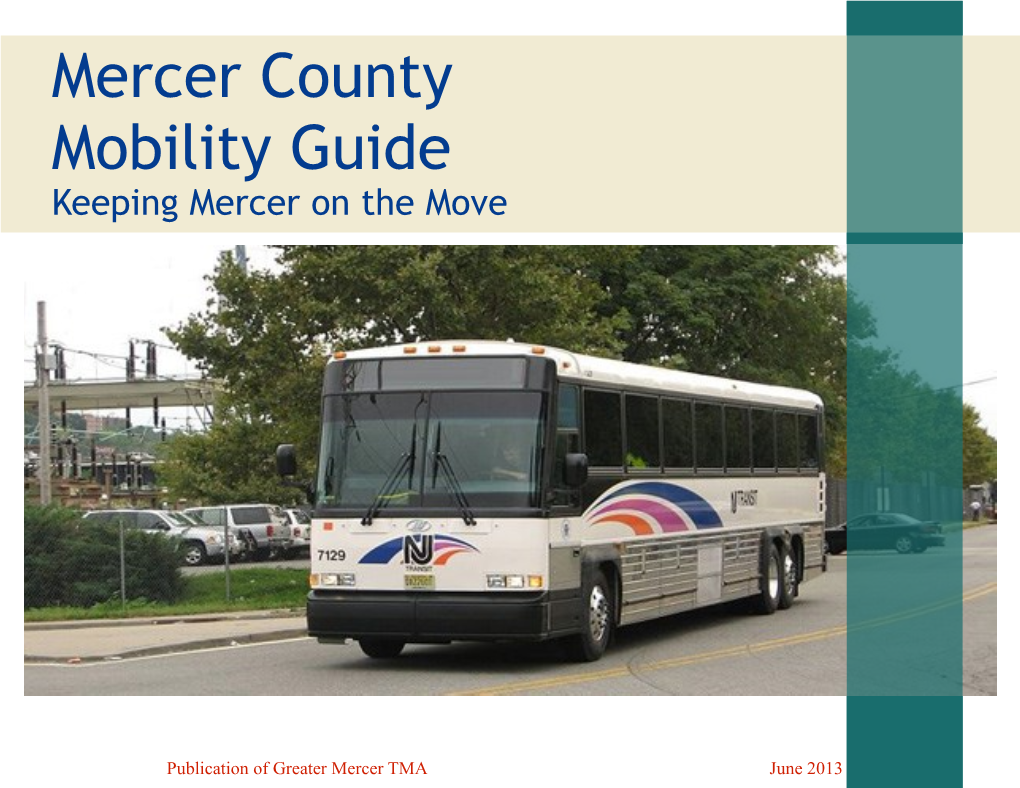 Mercer County Mobility Guide Keeping Mercer on the Move