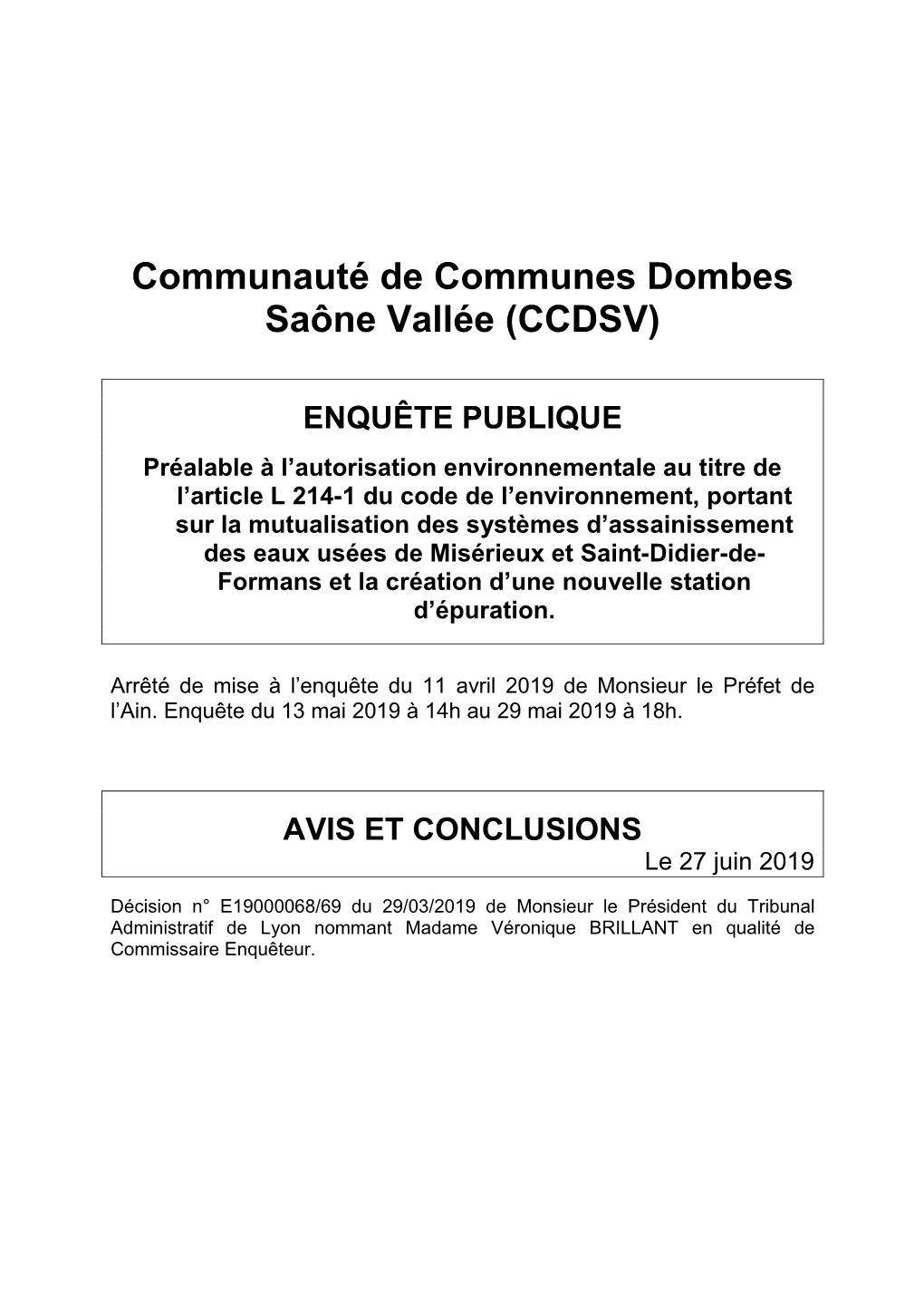 Communauté De Communes Dombes Saône Vallée (CCDSV)