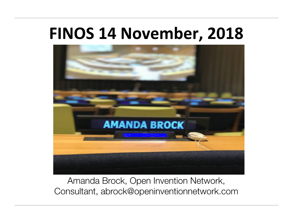 FINOS 14 November, 2018