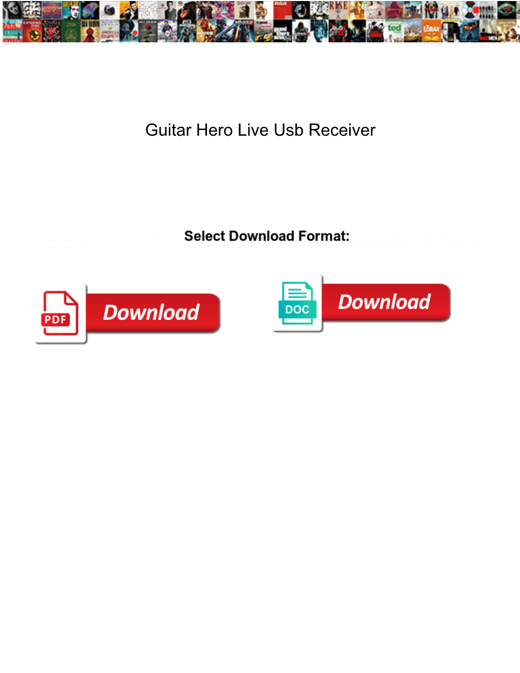 Guitar Hero Live Usb Receiver