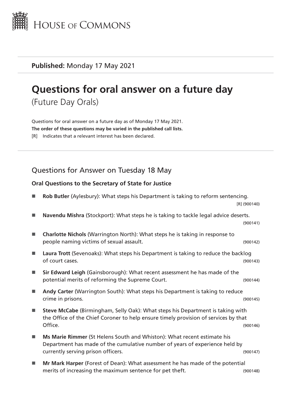 View Future Day Orals PDF File 0.11 MB