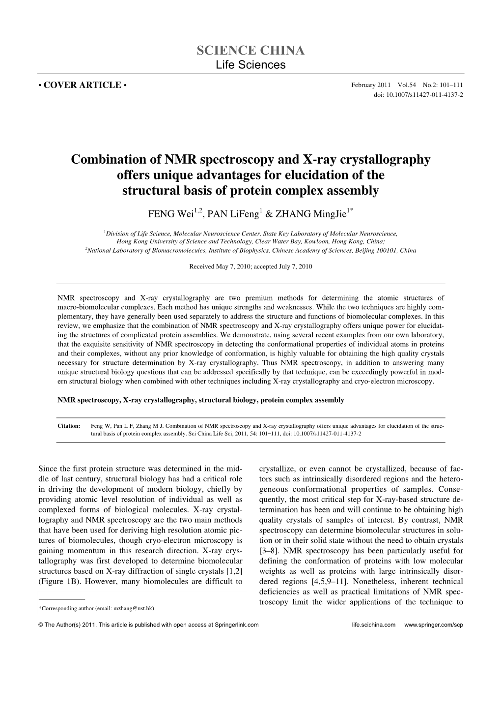 Combination of NMR Spectroscopy and X-Ray Crystallography Offers Unique Advantages for Elucidation of the Structural Basis of Protein Complex Assembly