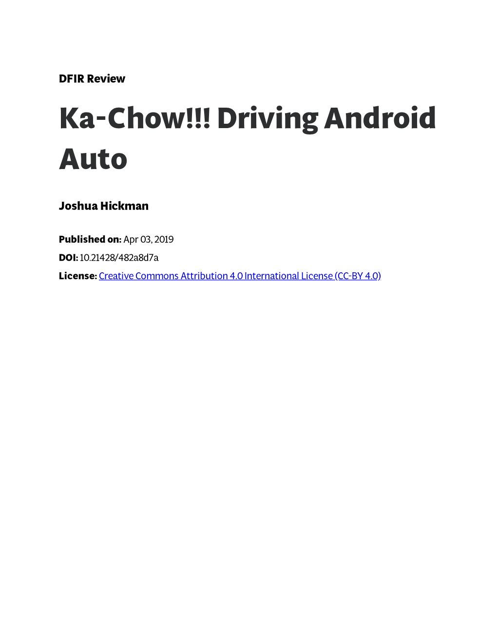 Driving Android Auto