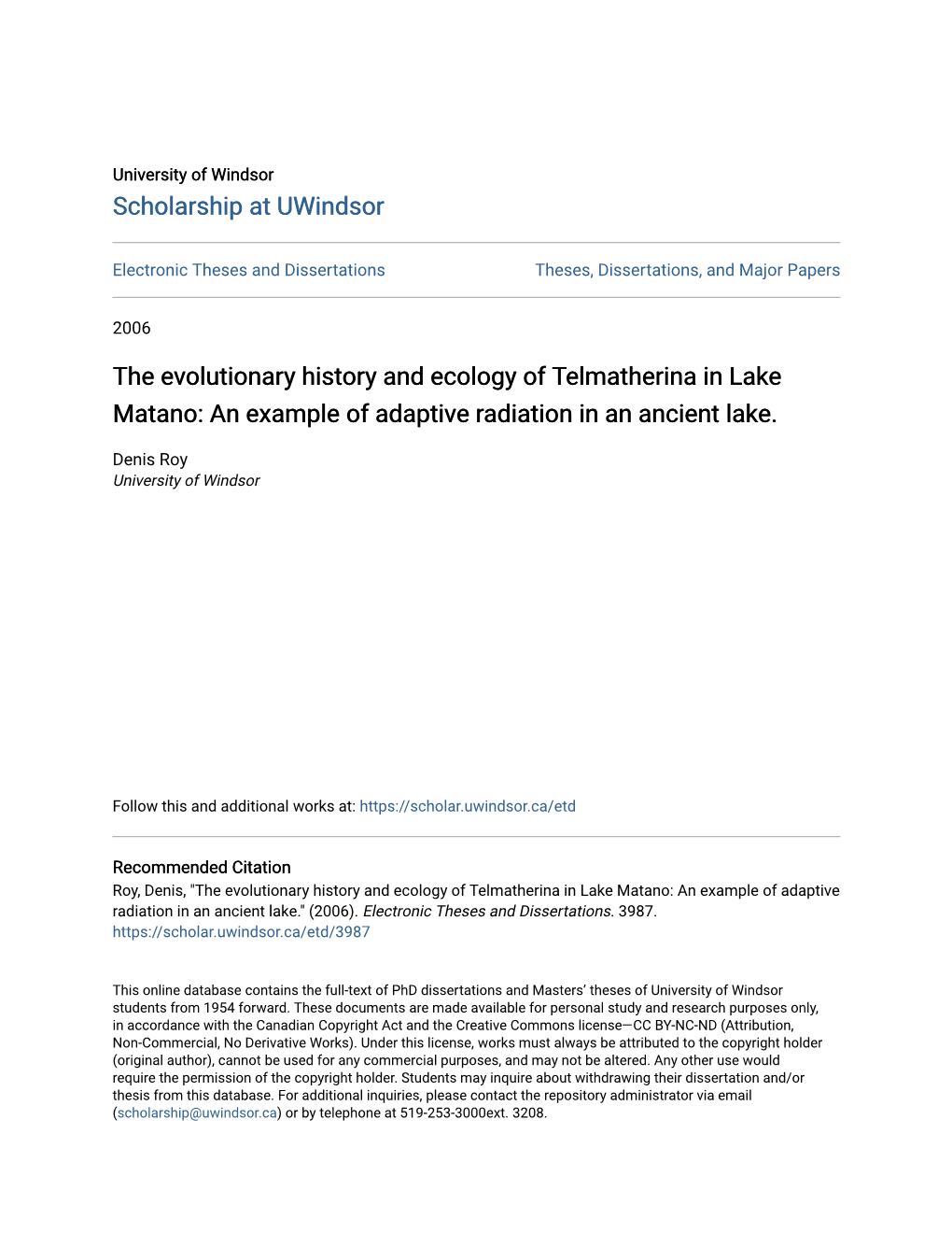 The Evolutionary History and Ecology of Telmatherina in Lake Matano: an Example of Adaptive Radiation in an Ancient Lake
