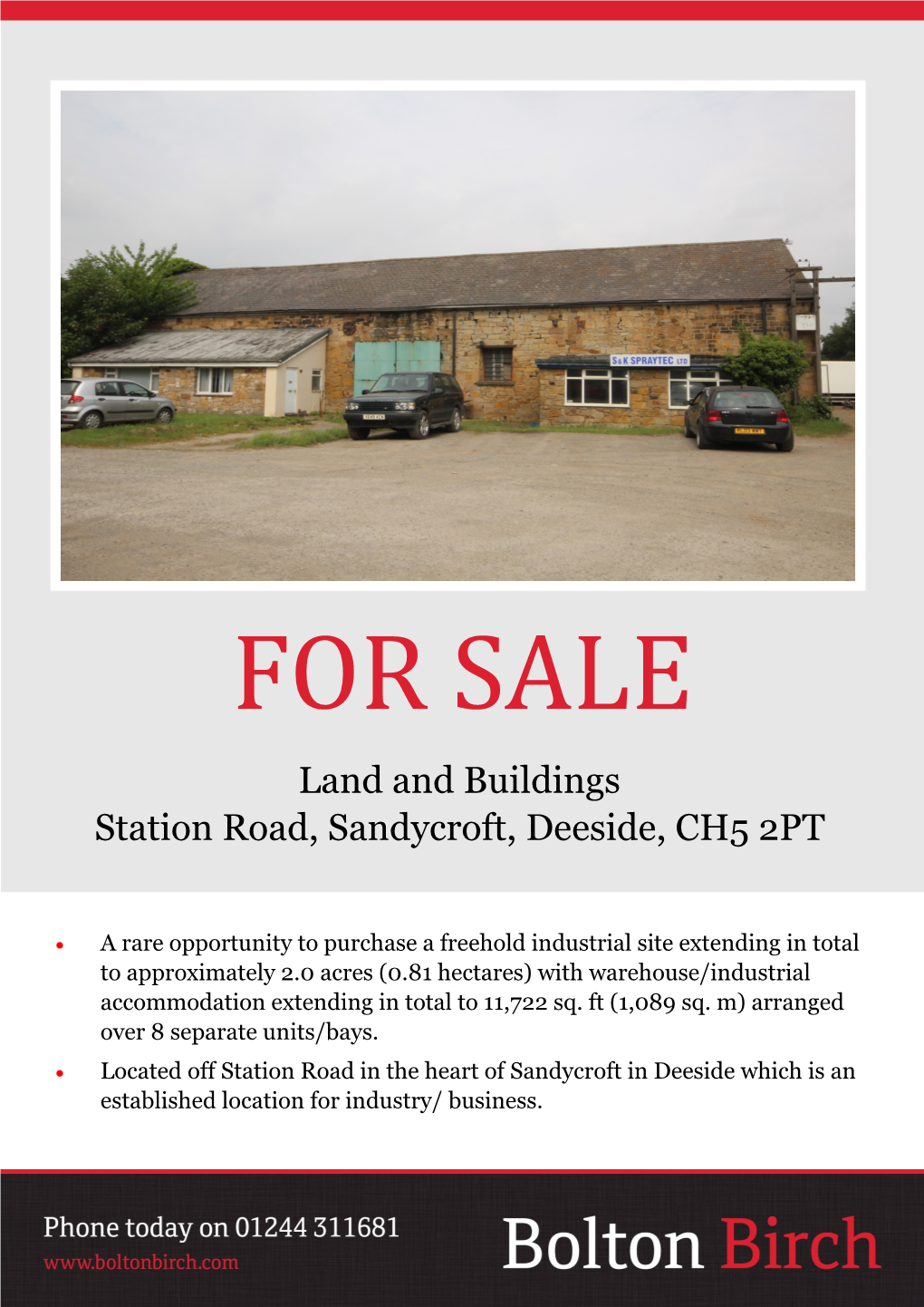 Land and Buildings Station Road, Sandycroft, Deeside, CH5 2PT