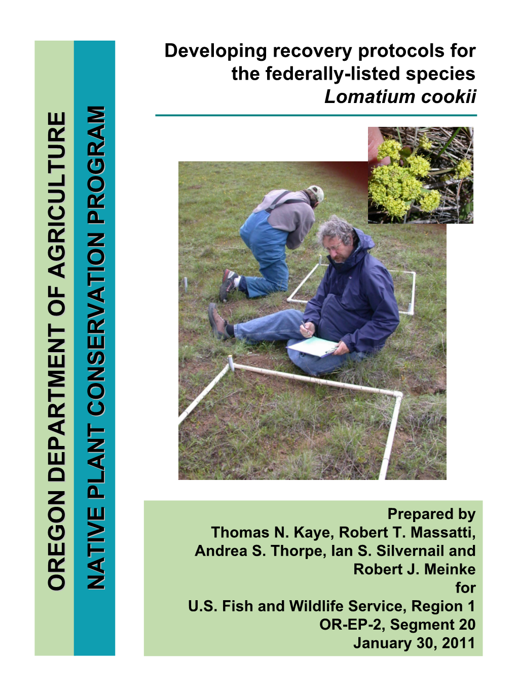 Cook's Lomatium Recovery Protocols
