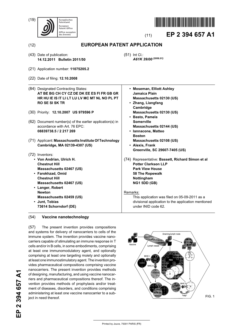 Vaccine Nanotechnology