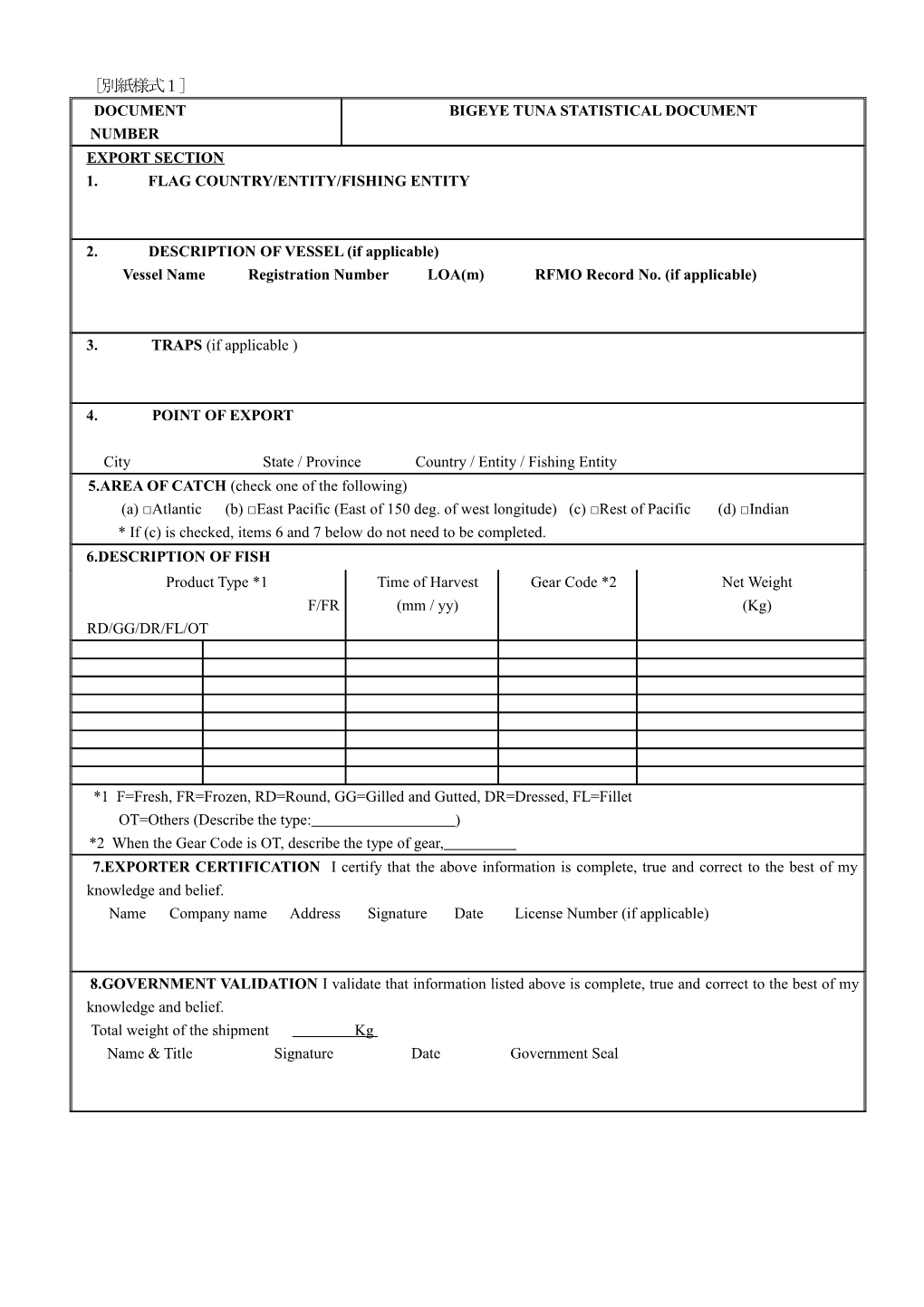 Bigeye Tuna Statistical Document