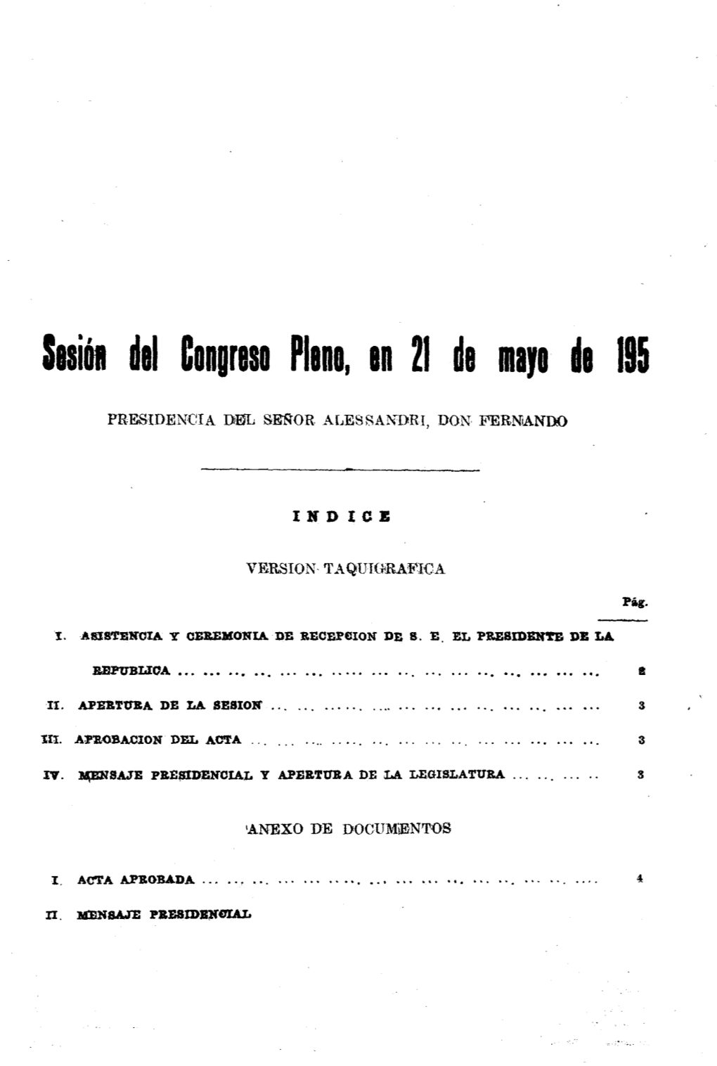 Sesión Del Congreso Pleno, En 21 De Mayo De 1951 (PDF)