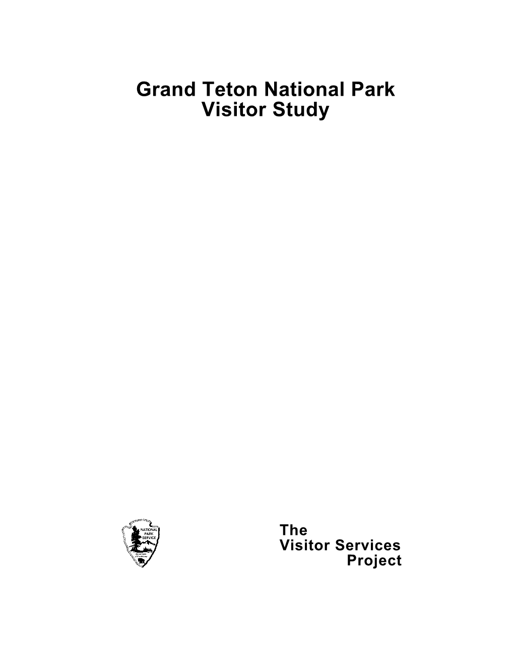 Grand Teton National Park Visitor Study
