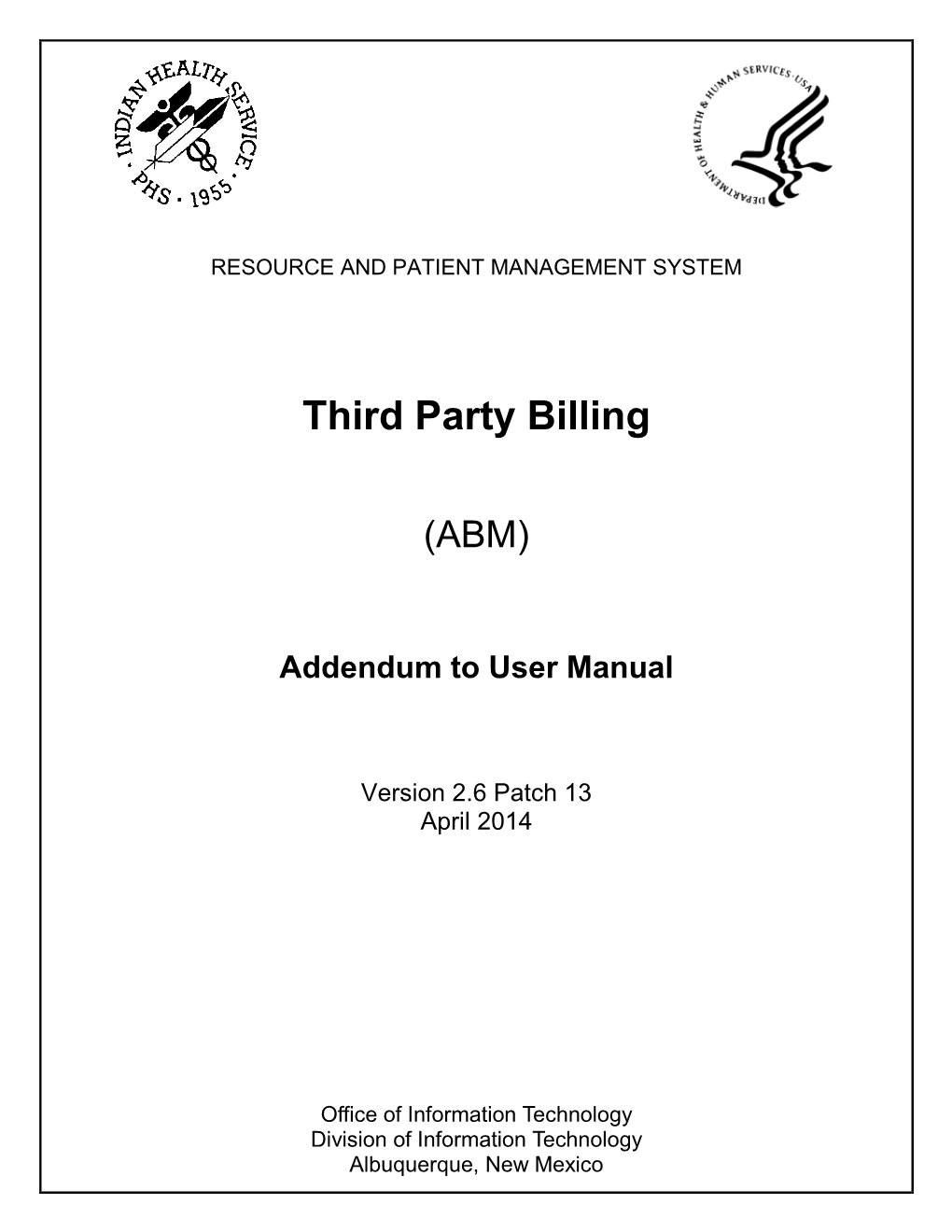 Addendum to User Manual