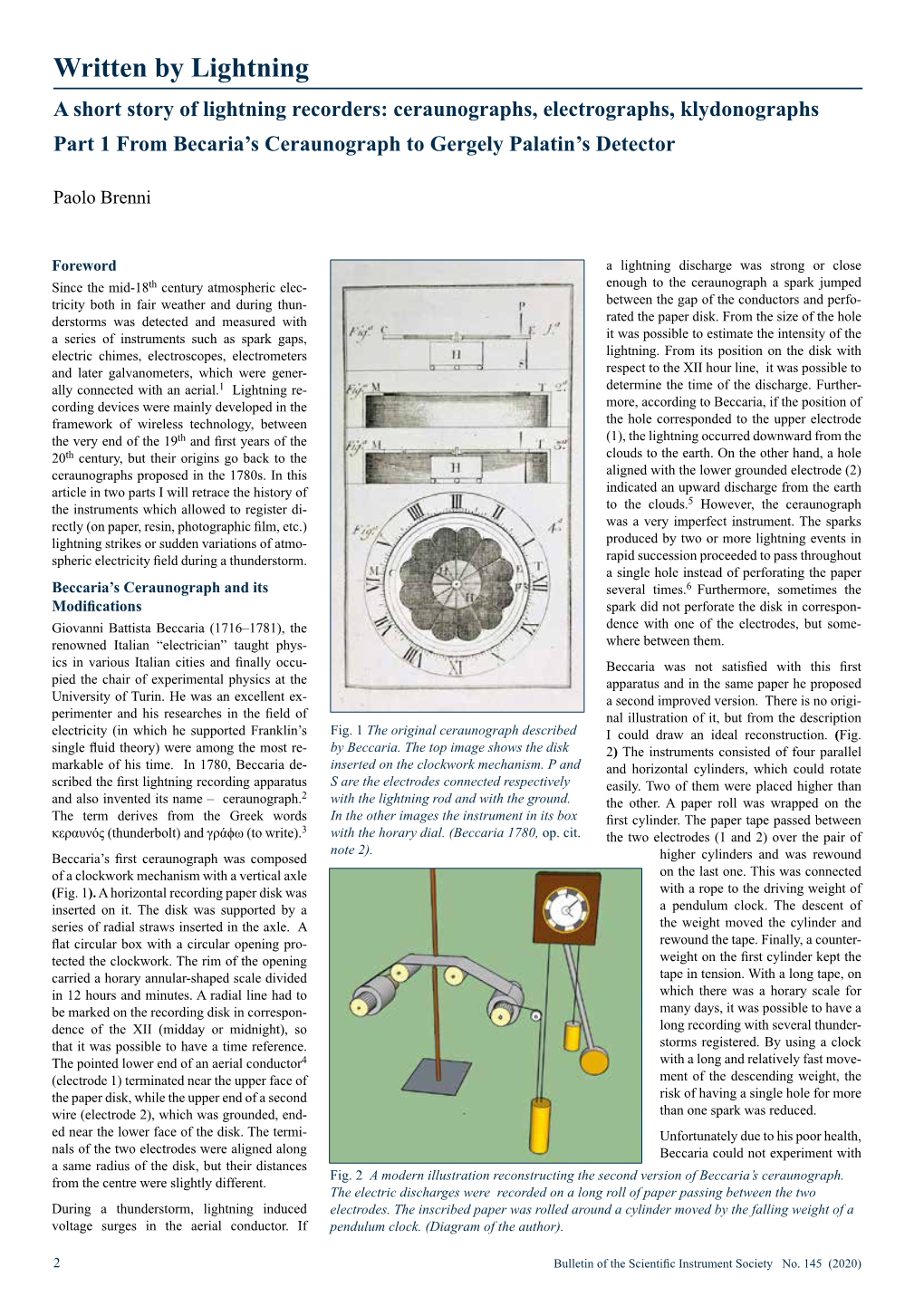 Paolo Brenni on Lightning Recorders