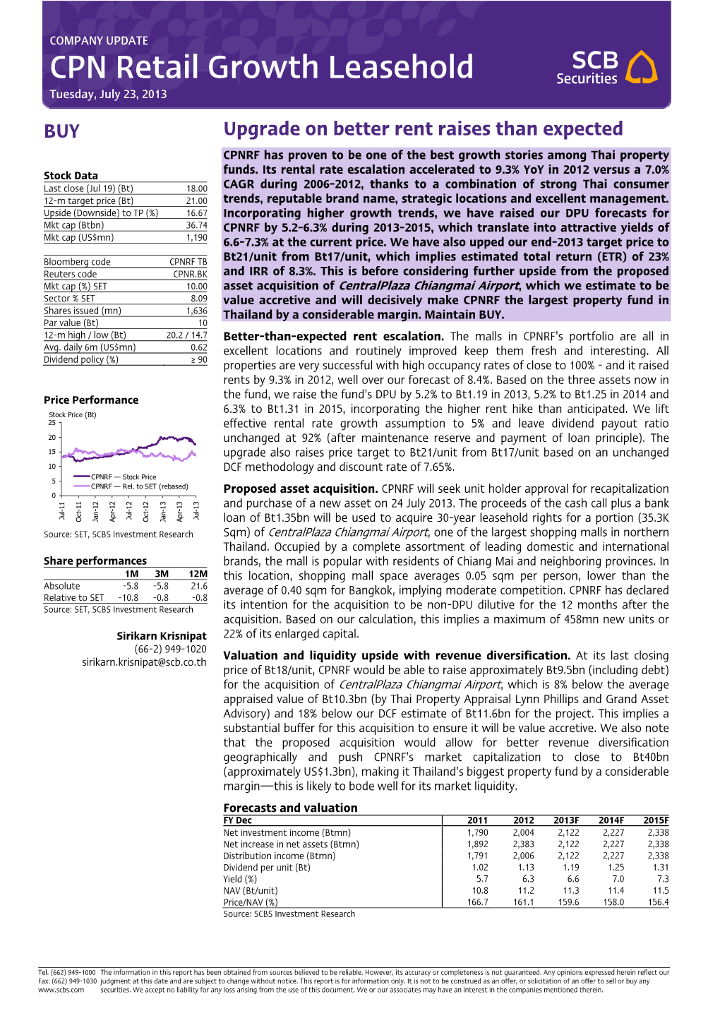 CPN Retail Growth Leasehold Tuesday, July 23, 2013