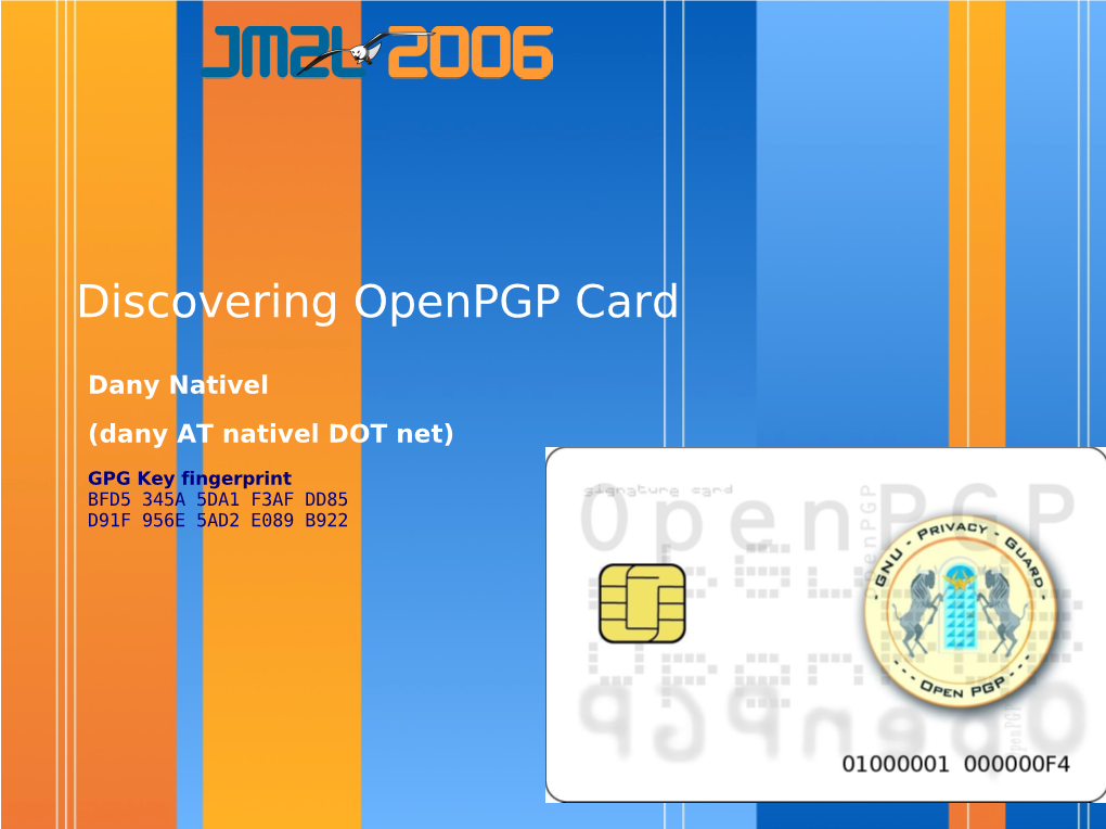 Discovering Openpgp Card