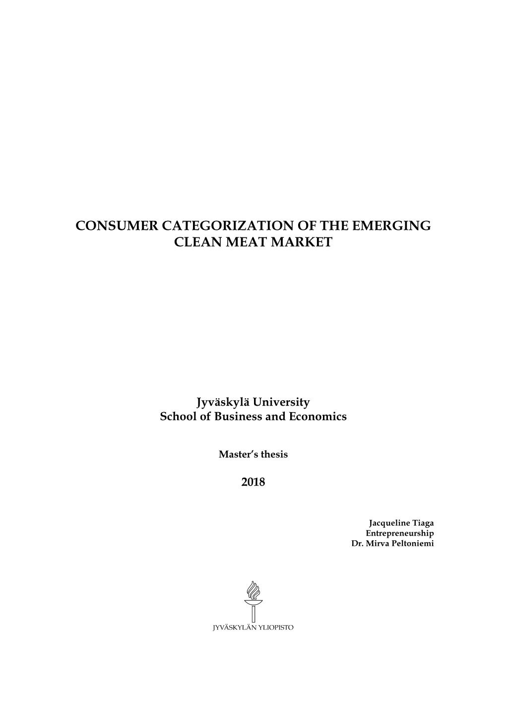 Consumer Categorization of the Emerging Clean Meat Market