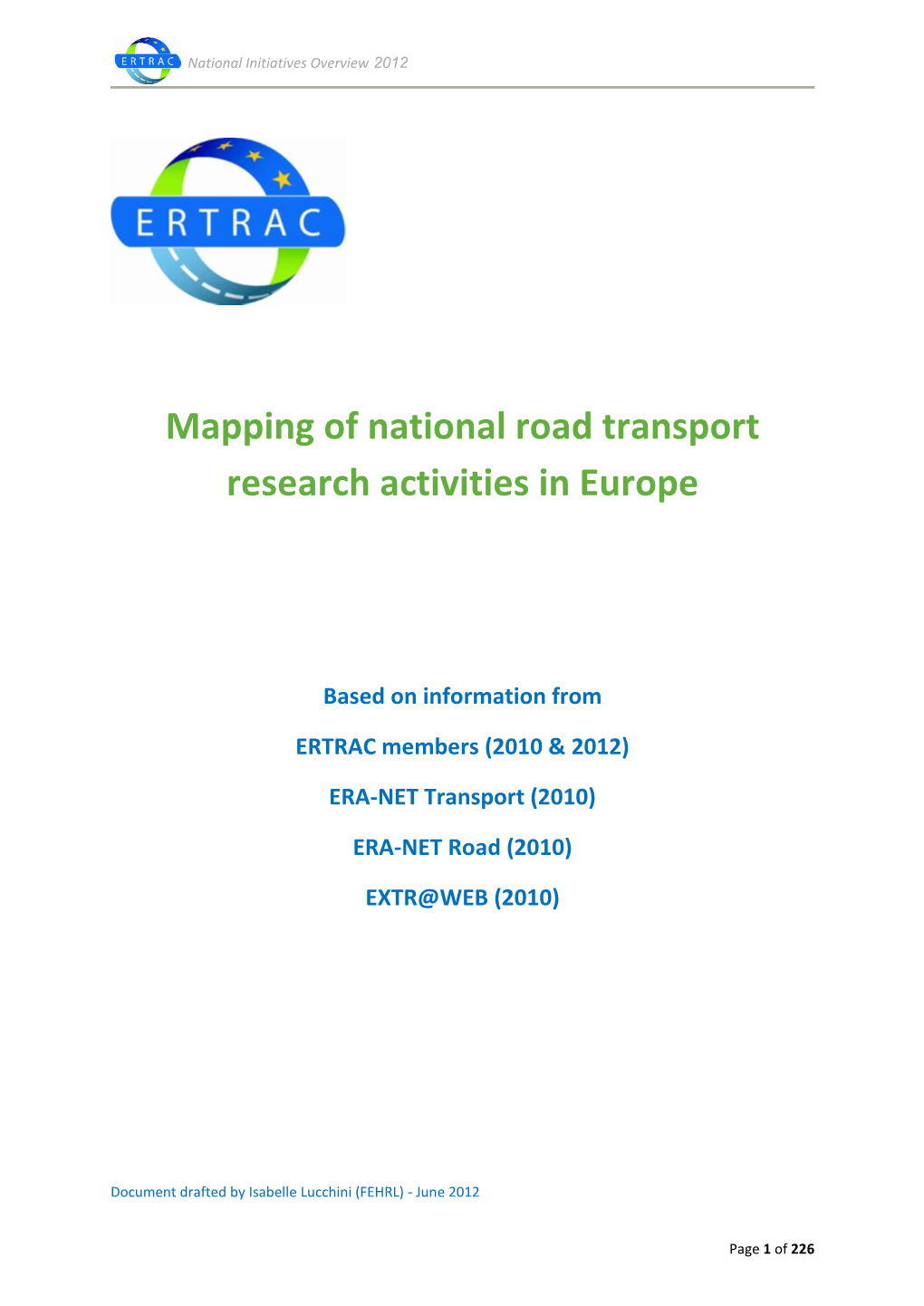 ERTRAC National Activities