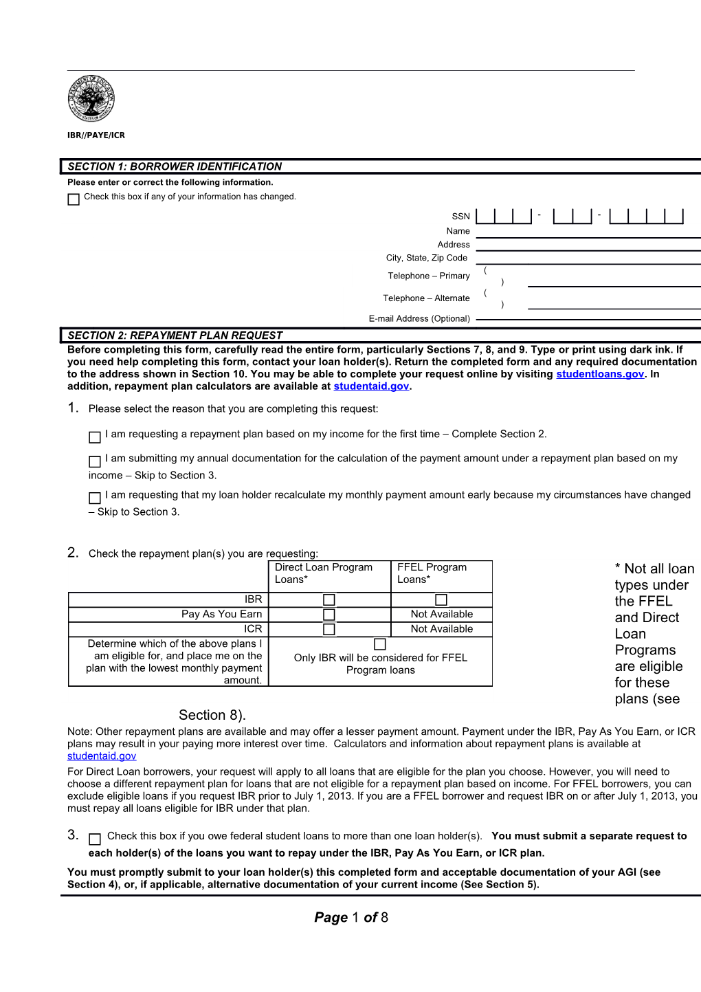 Section 8: Definitions