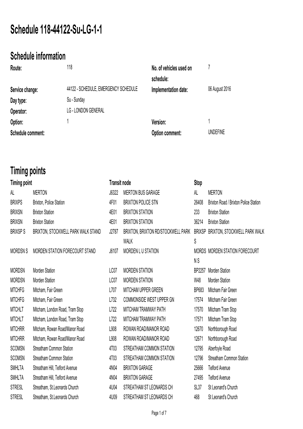 Standard Schedule 118-44122-Su-LG-1-1