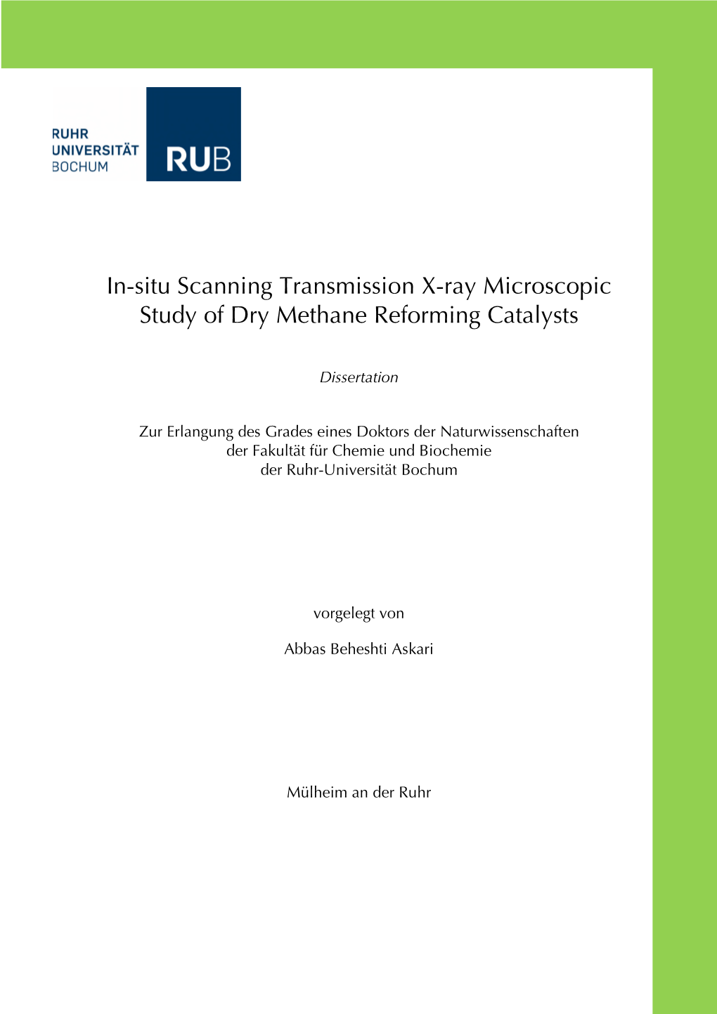 In-Situ Scanning Transmission X-Ray Microscopic Study of Dry Methane Reforming Catalysts