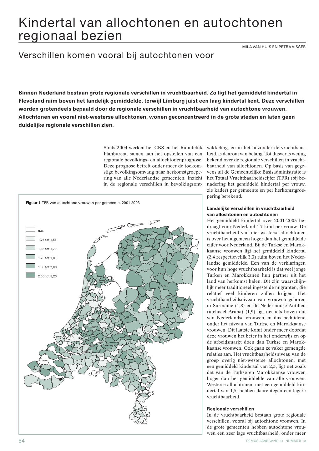 Demos, Bulletin Over Bevolking En Samenleving, Jaargang 21, Nummer