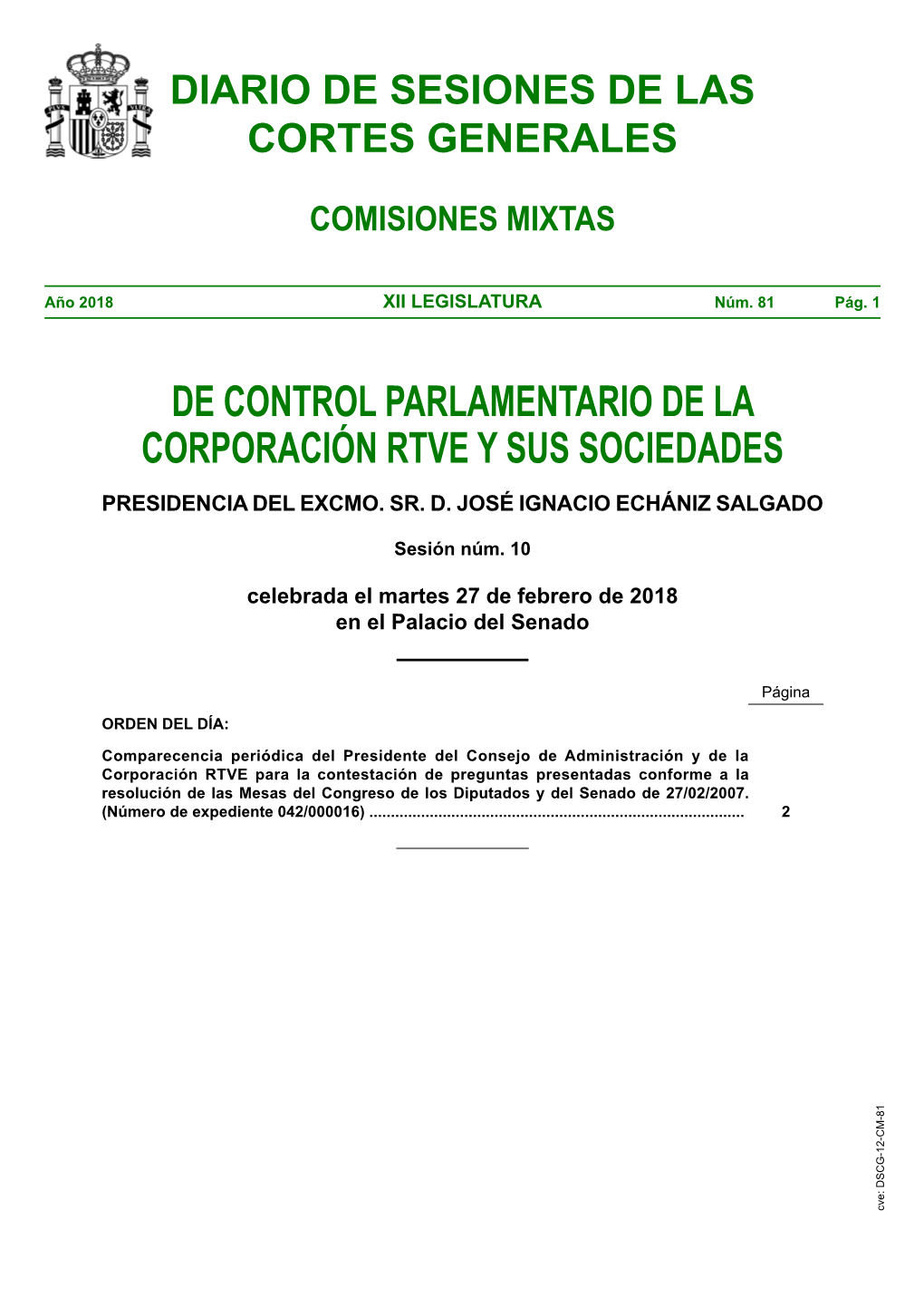 Diario De Sesiones De Comisiones Mixtas